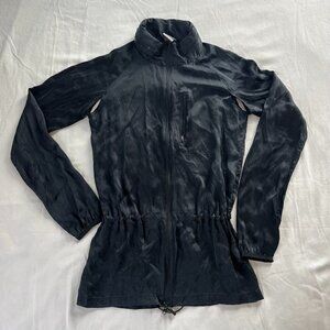 Nike Sportswear Black Silk Lightweight Hooded Jacket w Pockets | Size S